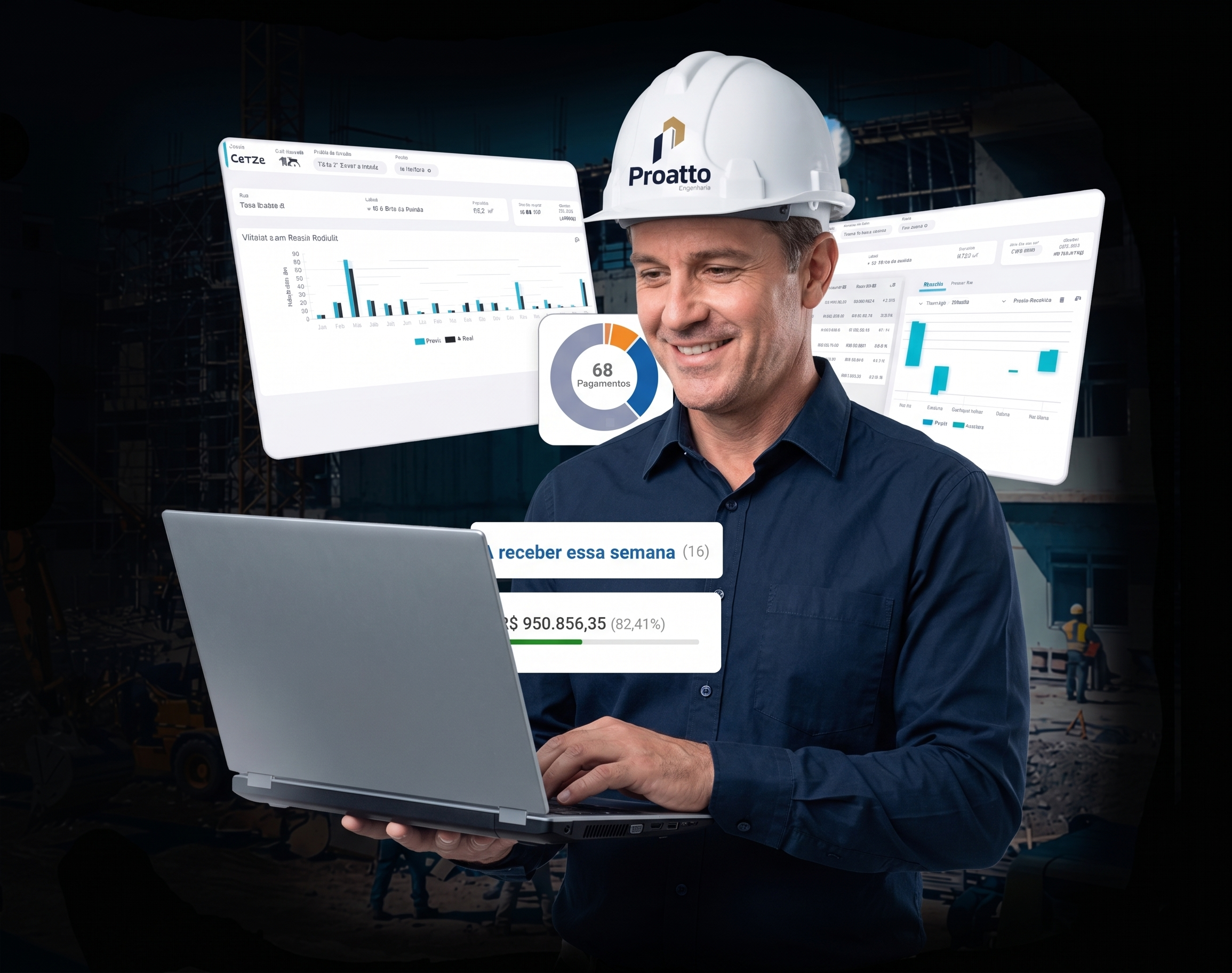Sistema Proatto — painel de gestão financeira em tempo real